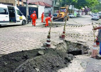 Tatuapé tem obras em galeria da R. Icaraí e risco de acidentes na R. Dr. Miguel Vieira Ferreira