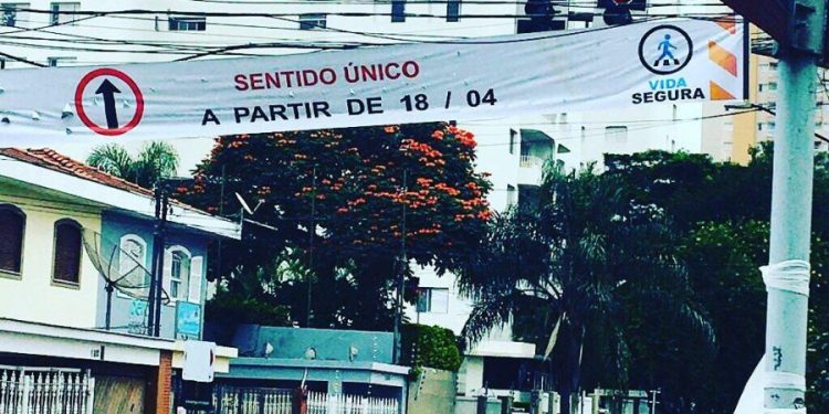 Rua Cantagalo, no Tatuapé, tem mudança de direção