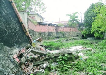 Sub Mooca relata que obras de contenção no córrego Maranhão eram efetuadas