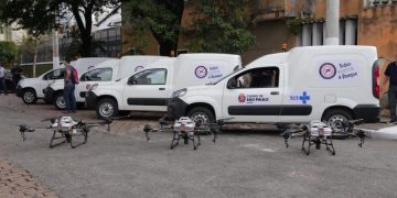 Prefeitura começa a usar drones com disparo de larvicida para combater o avanço da dengue