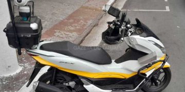 CET está testando motos na fiscalização na Zona Azul de SP
